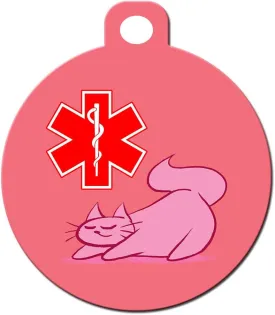 Medical Alert Dog Cat Pet ID Tag - Medical Alert Cat - Personalize Colors and Y.