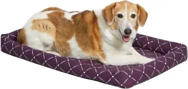 MidWest Homes for Pets 40236-PLD Quiet Time Couture Ashton Bolster Pet Bed, Large Dog/36, Plum