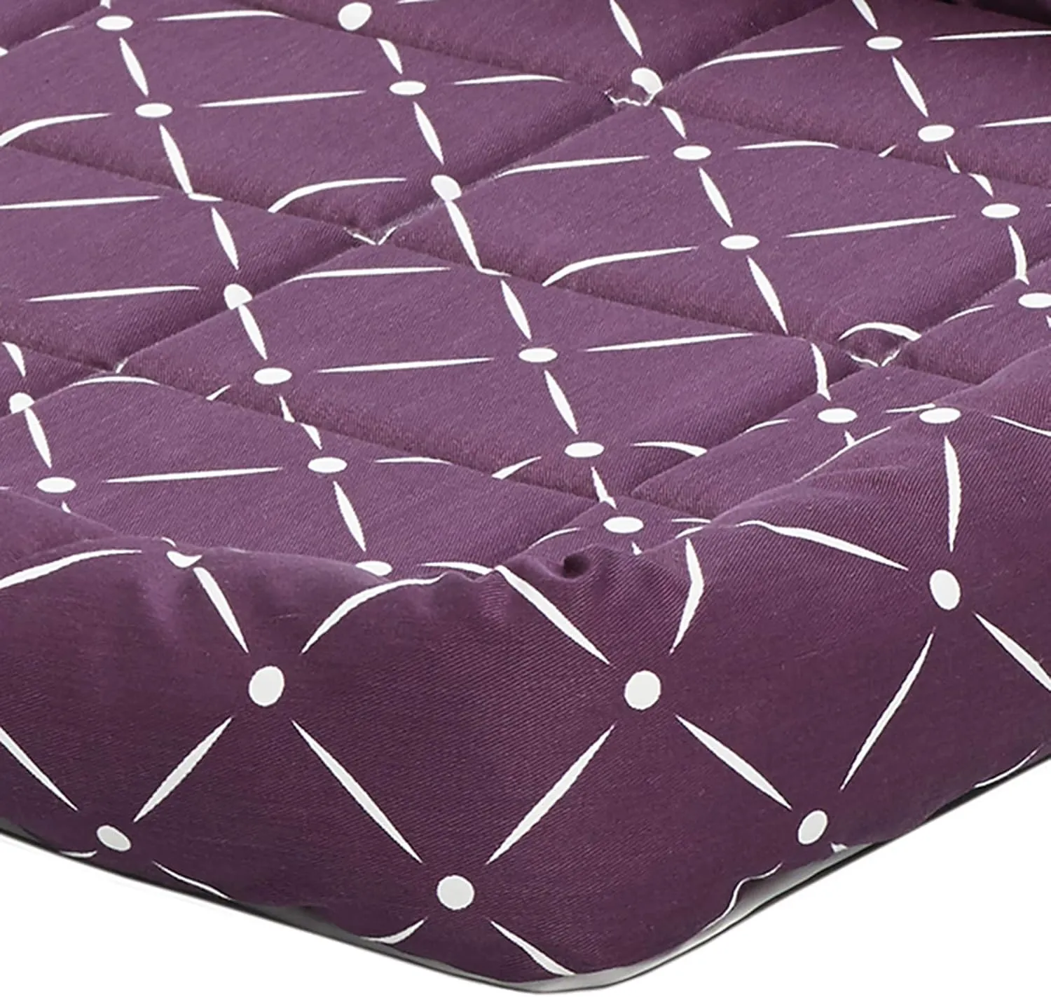 MidWest Homes for Pets 40236-PLD Quiet Time Couture Ashton Bolster Pet Bed, Large Dog/36, Plum