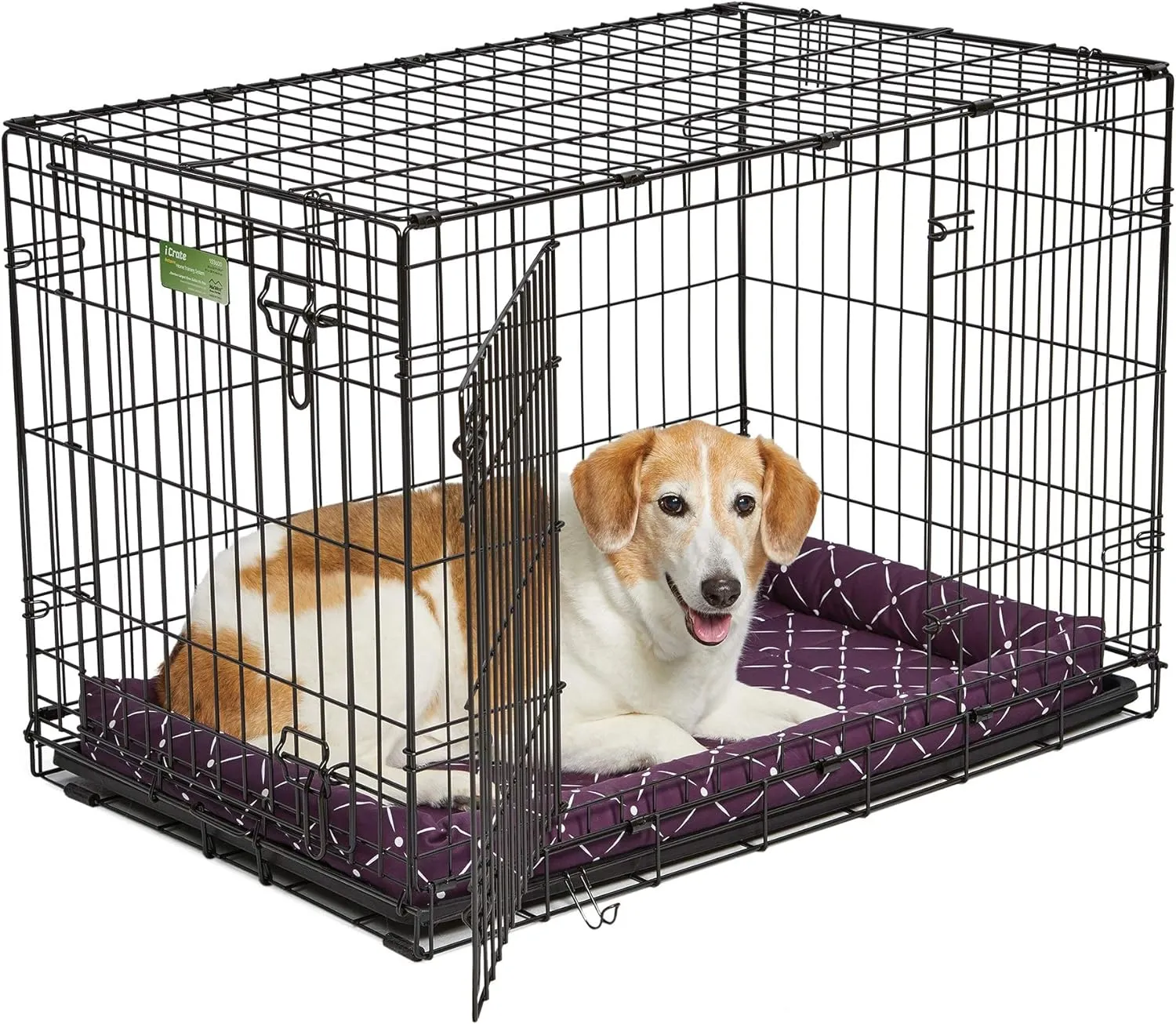 MidWest Homes for Pets 40236-PLD Quiet Time Couture Ashton Bolster Pet Bed, Large Dog/36, Plum
