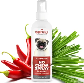 Mighty Petz No Chew Spray for Dogs  Bitter Apple Spray Alternative, Large 8oz. Dog Repellent, Anti Chew Deterrent for Furniture, Chewing. Natural Ingredients, Alcohol Free. Safe on All Surfaces