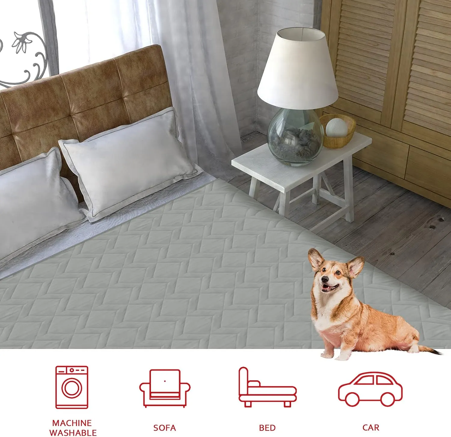Moonsea Waterproof Dog Bed Cover Antislip Pet Blanket Sofa Couch Furniture Protector Cover for Kids Children Dog Cat(52" X 82")