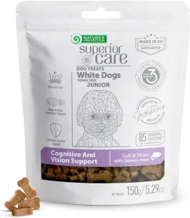 Nature's Protection Superior Care Grain-Free Healthy Dog Training Treats for Puppies - Immune Health Dog Treats with Salmon for Junior All Breeds White Dogs, 5.29 oz