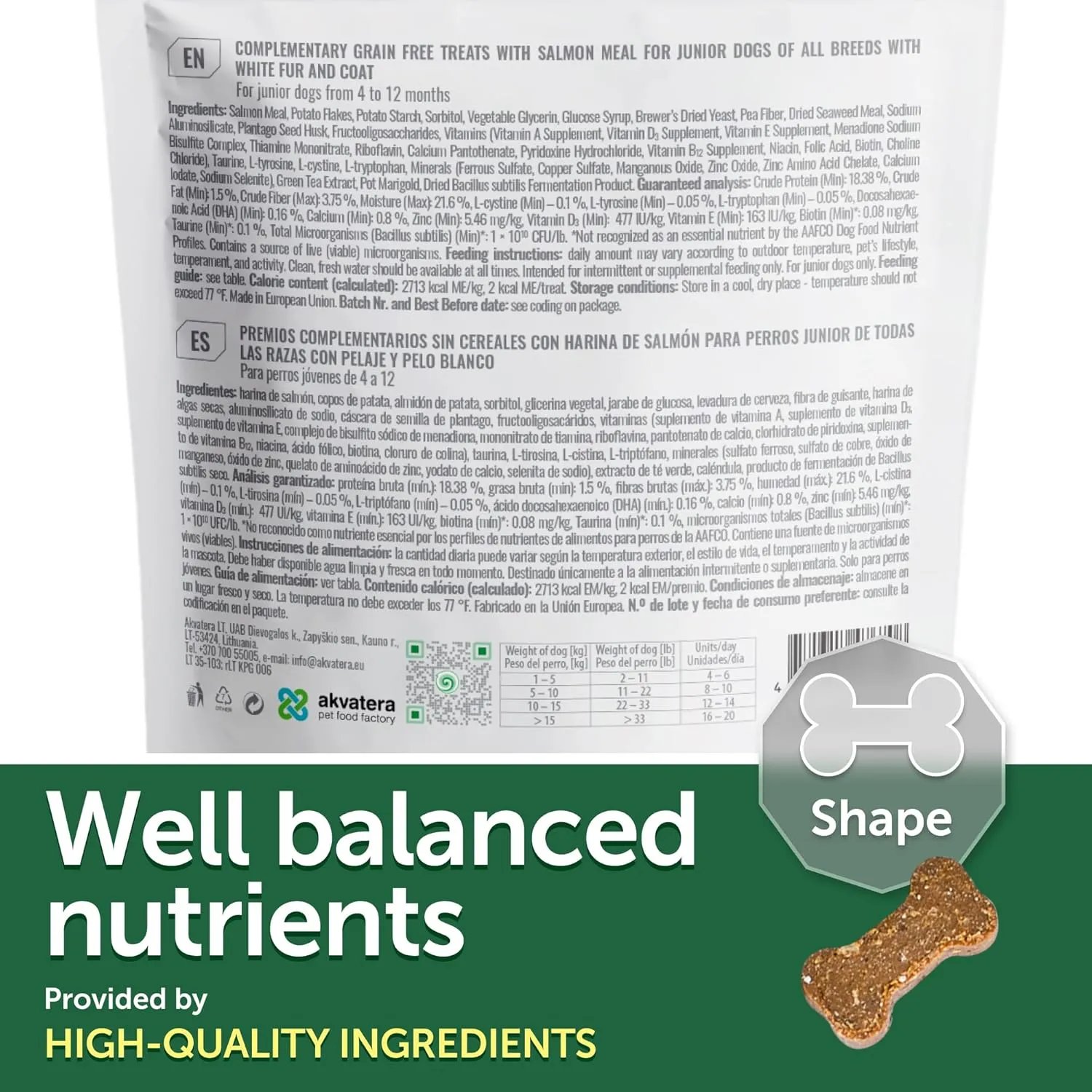 Nature's Protection Superior Care Grain-Free Healthy Dog Training Treats for Puppies - Immune Health Dog Treats with Salmon for Junior All Breeds White Dogs, 5.29 oz