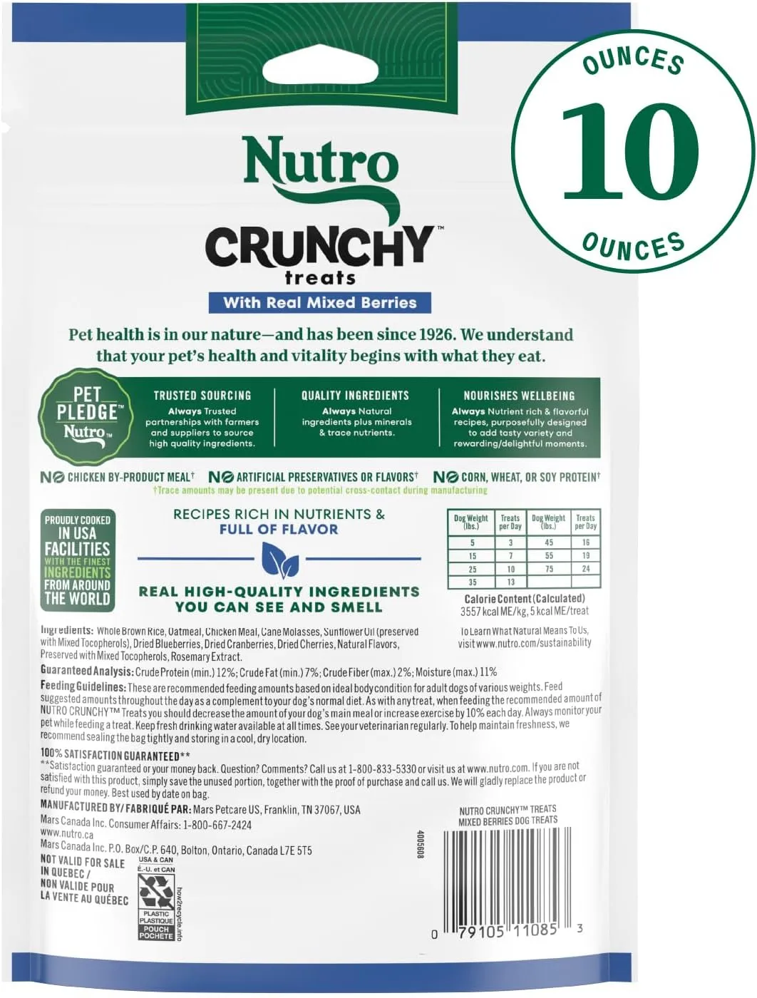 Nutro Crunchy Dog Treats with Real Mixed Berries, 10 oz. Bag