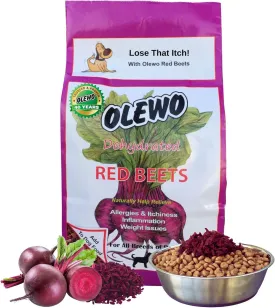 Olewo Original Red Beets for Dogs  Natural Anti Itch for Dogs, Dog Food Topper, Immune, Cleansing, Skin & Coat Support, Dehydrated Whole Food Dog Multivitamin, Fiber for Dogs, 1 lb