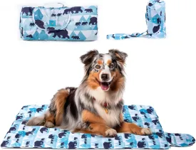 Outdoor and Indoor Dog Bed Lightweight, Portable, Camping Travel Pet Mat, Durable Kennel and Travel Crate, Easy to Clean, Large Dogs Compact with Shoulder Straps