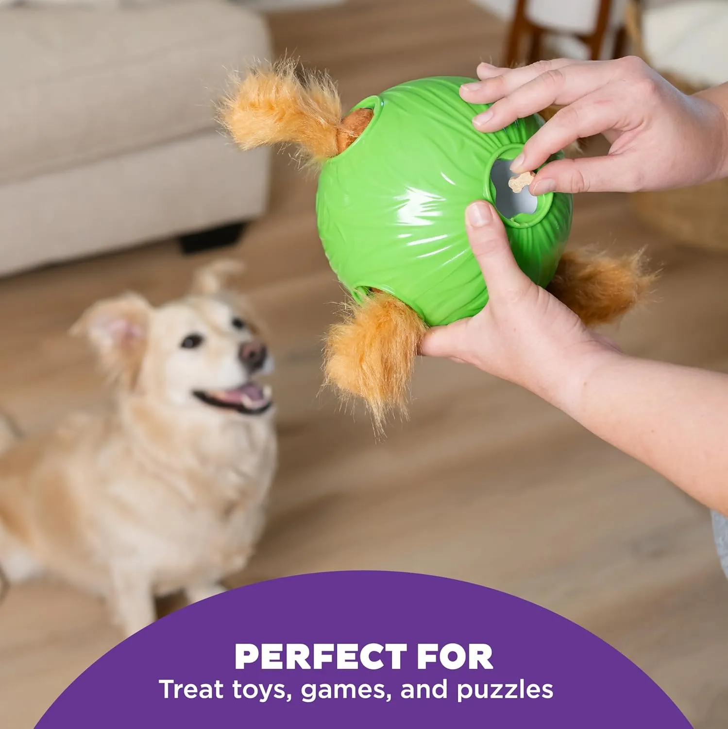 Outward Hound by Nina Ottosson Puzzle Bitez USA Made Dog Treats, Peanut Butter Flavor, Bite-Sized Training Reward and Interactive Puzzle Toy Treats, 7.5oz