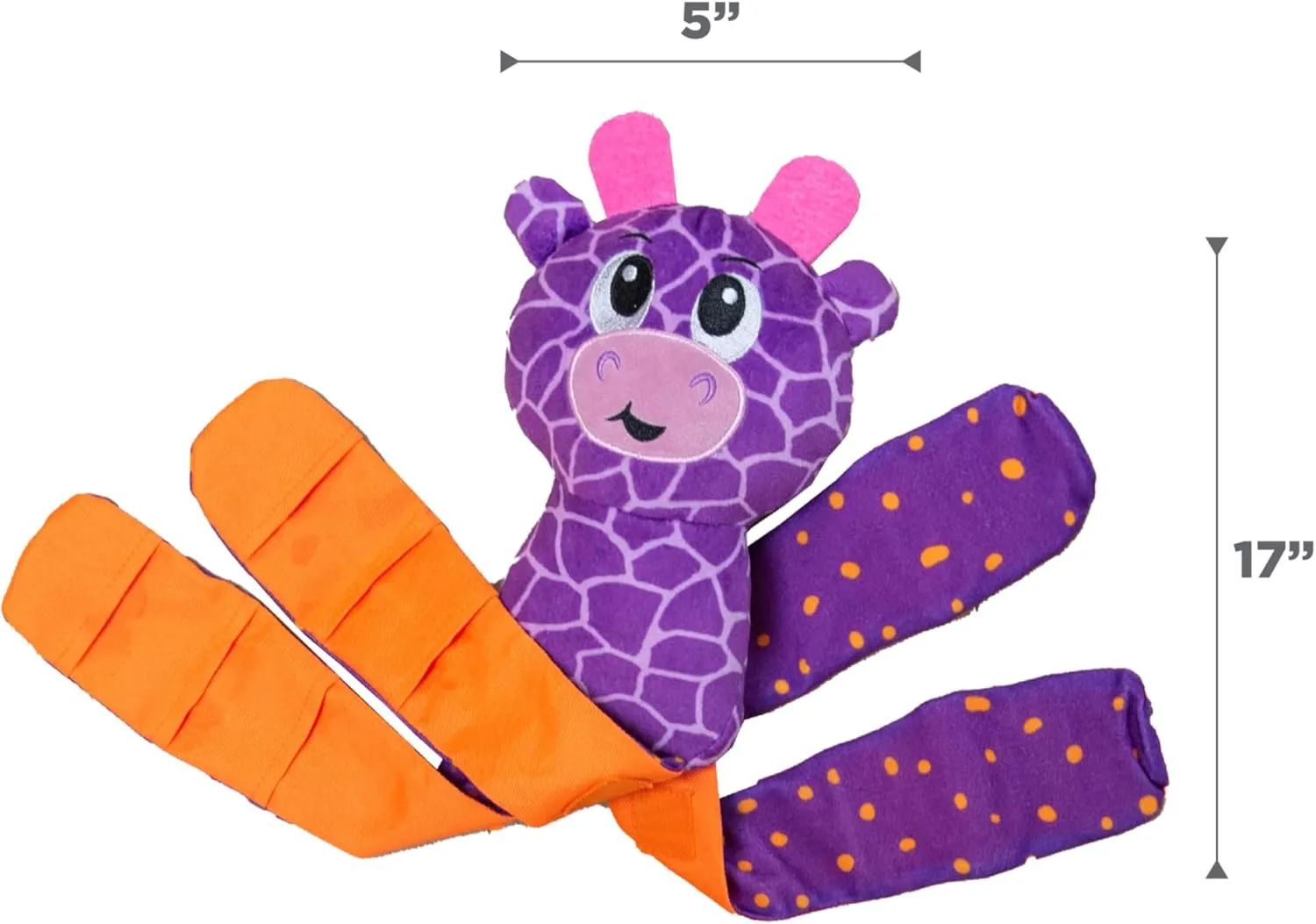 Outward Hound by Nina Ottosson Silly Legz Interactive Plush Dog Puzzle Dog Enrichment Toys, Plush, Floppy, Long, Giraffe, Purple