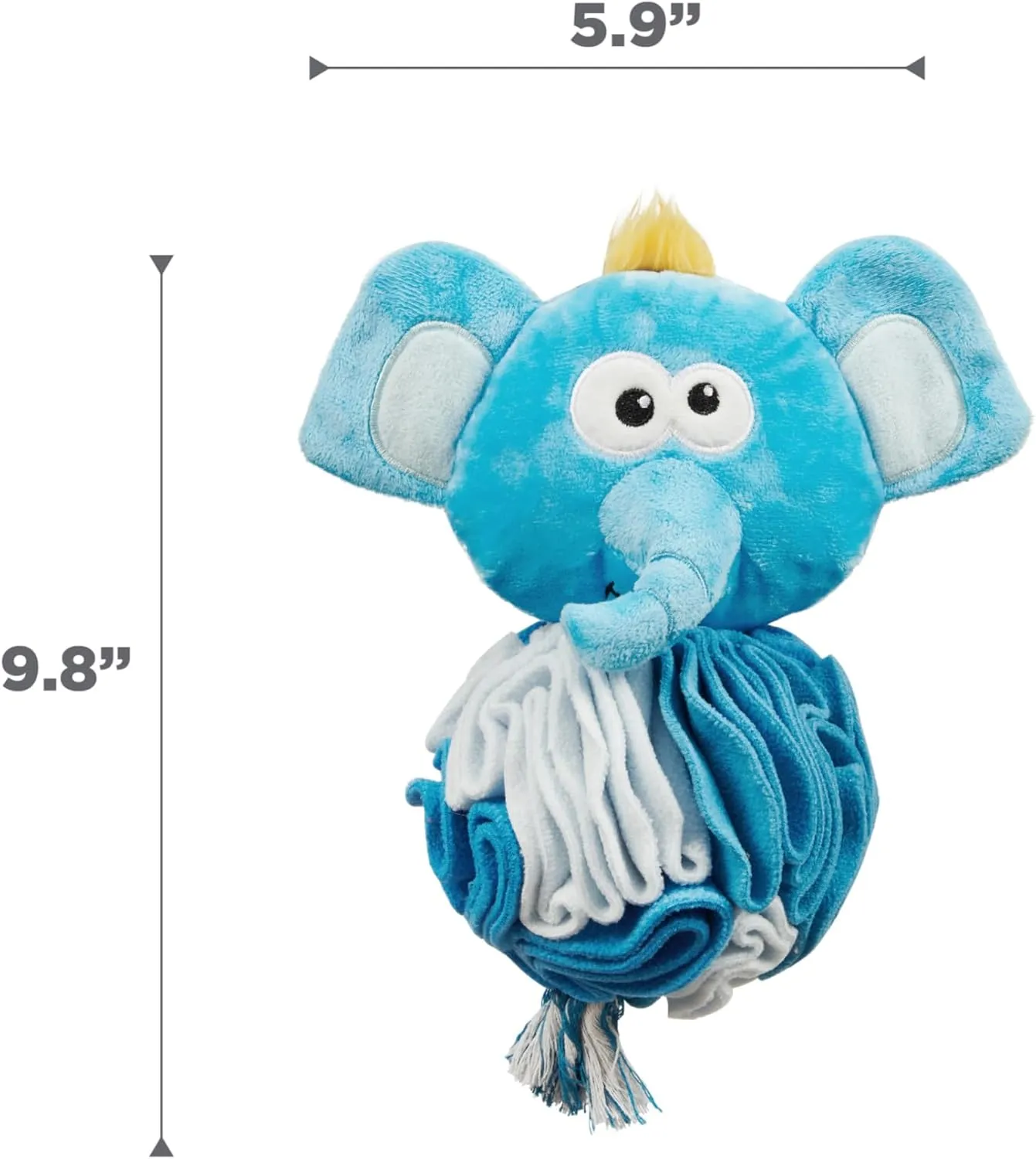 Outward Hound by Nina Ottosson Stuff N' Snuffle Plush Snuffle Ball Dog Puzzle, Elephant, Blue