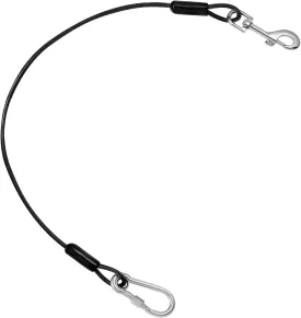 Pawaboo DogSeatbelt, Chew-Proof Leash Extender, Coated Steel Rope Restraint Car Safety Seat Belt Clip Strap, 360 Rotation Hook Heavy Duty Carabiner Steel Cable Dog Headrest Support, 26 Inch, Black