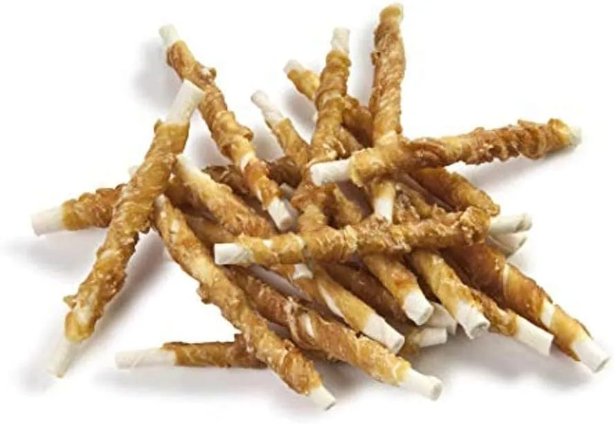 Pet 'n Shape Chik 'n Hide Twists  Chicken Wrapped Rawhide Natural Dog Treats, Small, 16 oz