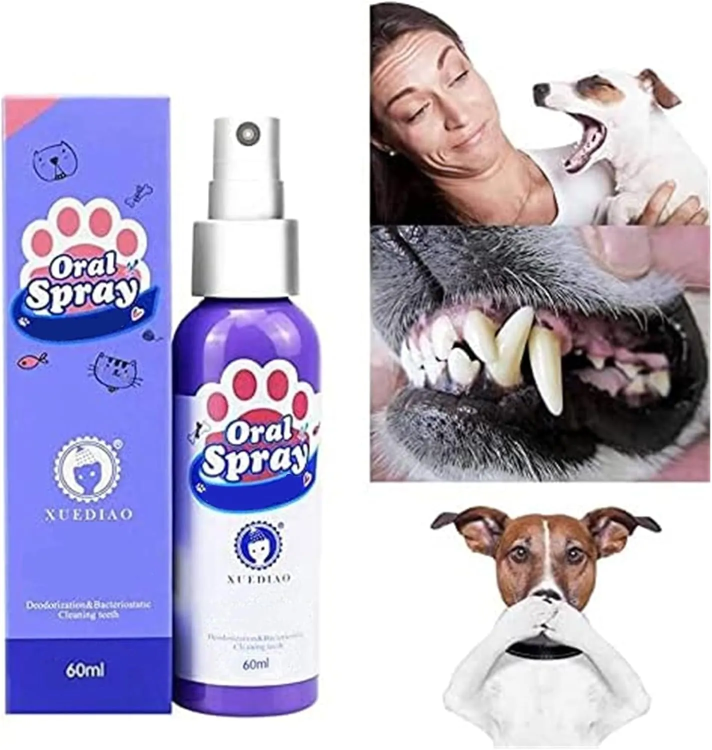 Petry Oral Spray for Dogs - Petry Teeth Cleaning Spray for Dogs and Cats, Pet Breath Freshener Spray Care Cleaner, Oral Spray for Pets, Dog Dental Spray Reduces Plaque & Tartar Buildup (2pcs)