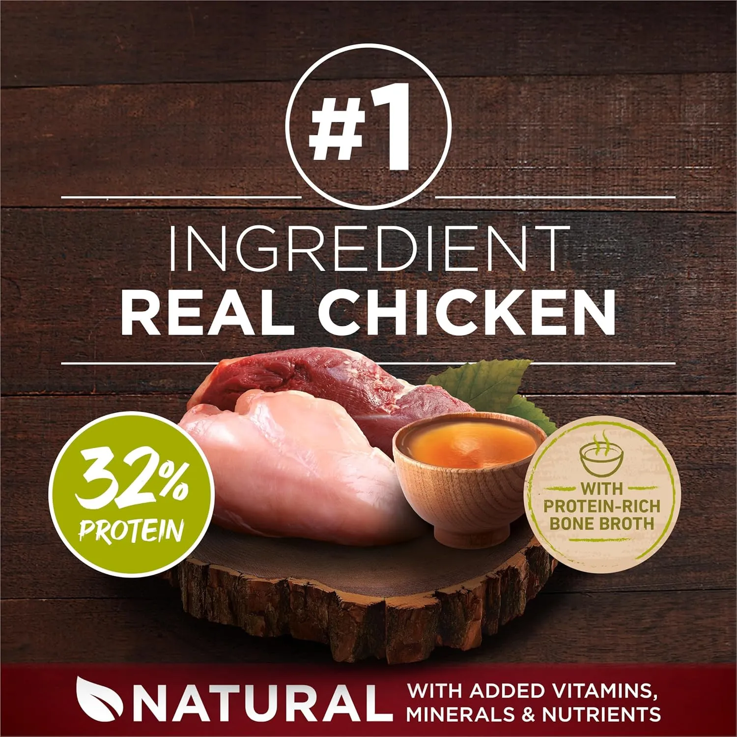 Purina ONE True Instinct High Protein Dry Dog Food Formula with Real Chicken and Duck Natural with Added Vitamins and Minerals Dog Food - 27.5 lb. Bag