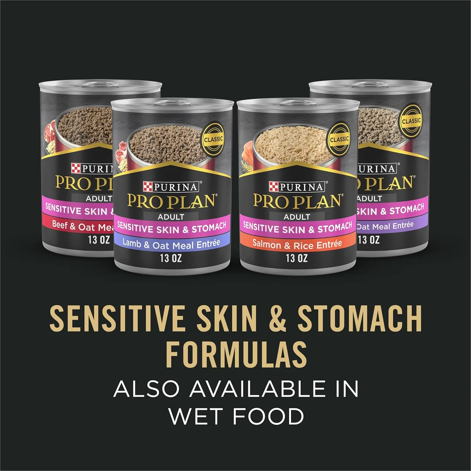 Purina Pro Plan Sensitive Skin and Stomach Dry Dog Food Senior Adult 7 Plus Salmon and Rice Formula - 4 lb. Bag
