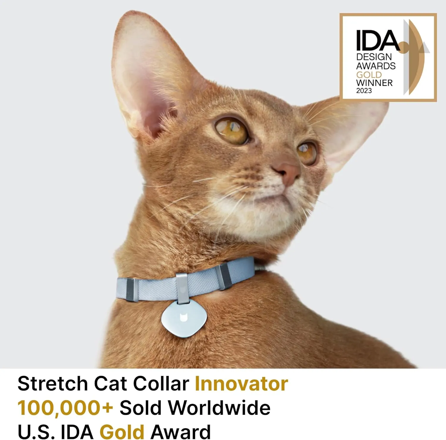 Safety Cat Collar and ID Tag Set - Elastic Quick Release Non Breakaway Cat Collar Personalized Anodized Aluminum Engraved Pet Name Tag, Lightweight for Kitten Small Large Cats