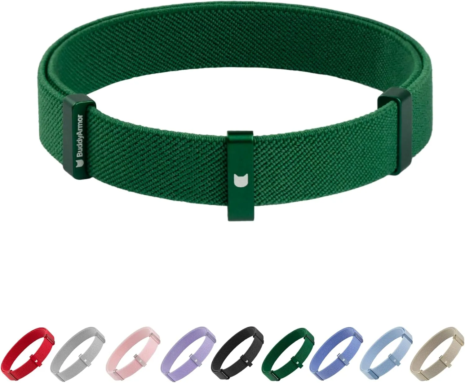 Safety Cat Collar and ID Tag Set - Elastic Quick Release Non Breakaway Cat Collar Personalized Anodized Aluminum Engraved Pet Name Tag, Lightweight for Kitten Small Large Cats