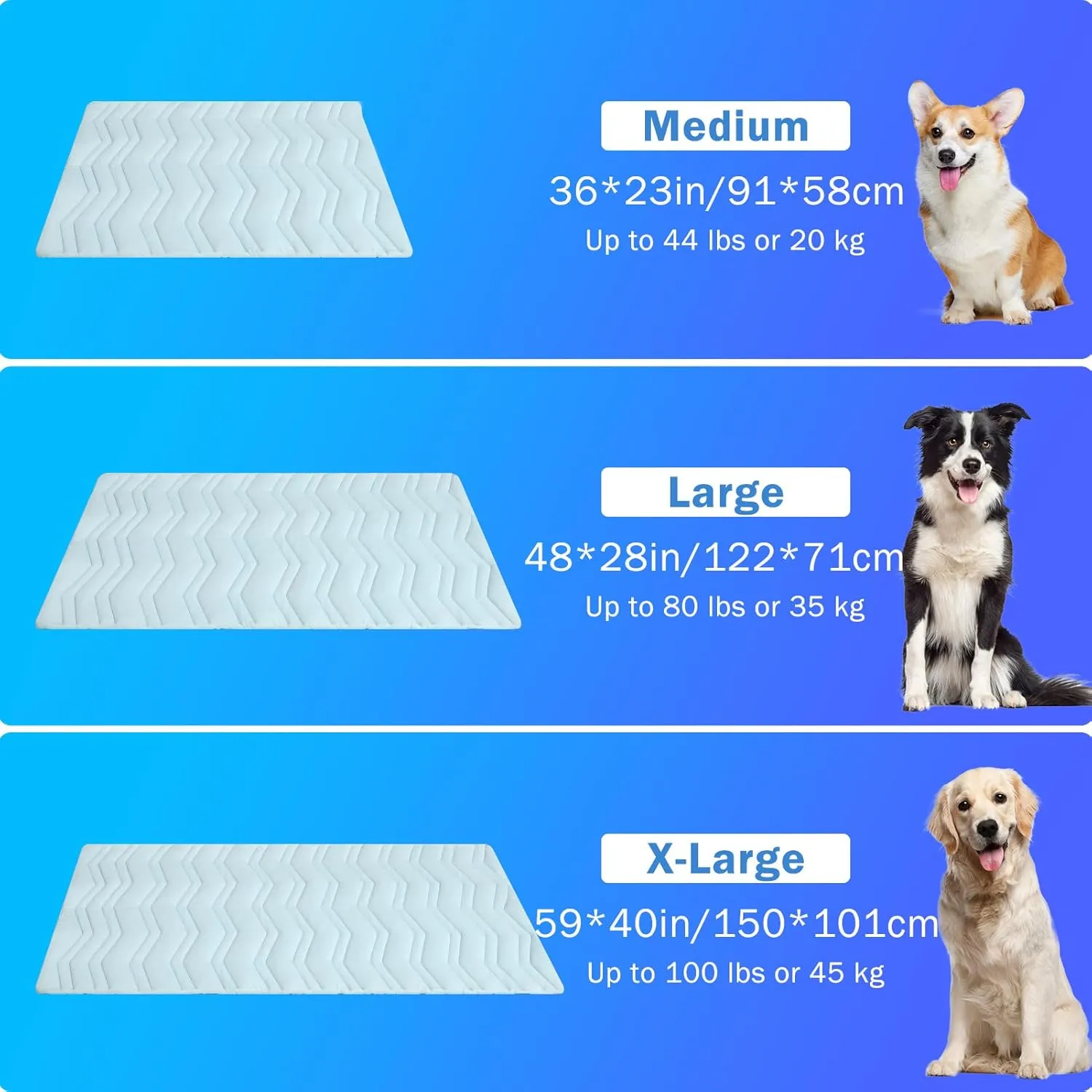 SCENEREAL Dog Cooling Mat for Crate, Thicken Self-Cooling Dog Pad Reversible (Cool & Warm), 36"x23" Pet Cool Bed for Medium L XL Dogs,Kennel Sofa Mats Machine Washable, Durable Non-Toxic Gel, Outdoor