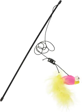 SPOT Ethical Pet Feather Boa Toy with Wand and Catnip Toy for Cat (2520)