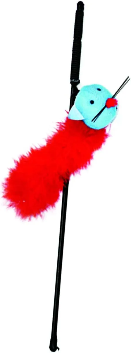 SPOT Ethical Pet Feather Boa Toy with Wand and Catnip Toy for Cat (2520)