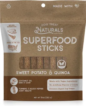 Sweet Potato & Quinoa Superfood Sticks for Dogs | Premium Training Treats | with Turmeric for Joint Health | Made with Real Sweet Potato & Quinoa | Made in USA | 10 Ounces