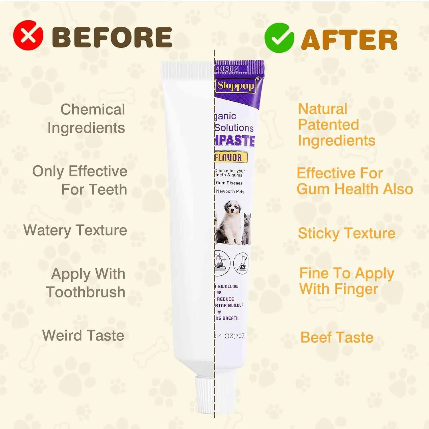 Toothpaste | Teeth Cleaning and Fresh Breath Dental Care for Australian Mist Cat Kittens and Adult Cats | Soothes Inflamed Gums | Safe for Puppies | Vet Formulated 2 Pack (4.8 OZ)