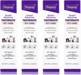 Toothpaste | Teeth Cleaning and Fresh Breath Dental Care for Thai Lilac, Thai Blue Point and Thai Lilac Point Cat Kittens and Adult Cats | Soothes Inflamed Gums | Vet Formulated 4 Pack (9.6 OZ)