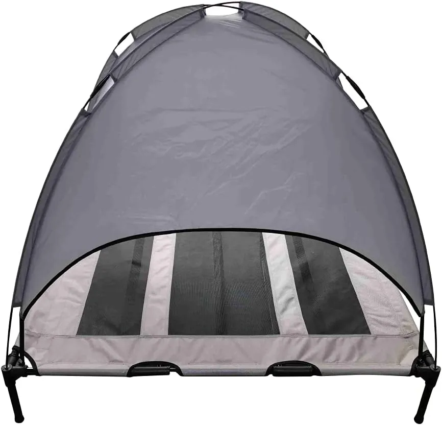 Trademark Innovations Elevated Pet Dog Bed Air Cot with Canopy