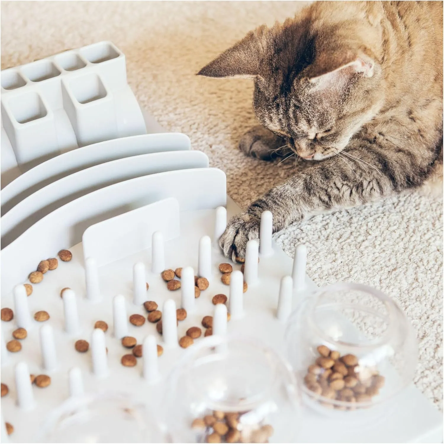 TRIXIE Fun Board Strategy Game for Cats, Puzzle Toy, Treat Dispenser, Interactive Play, Mental Stimulation