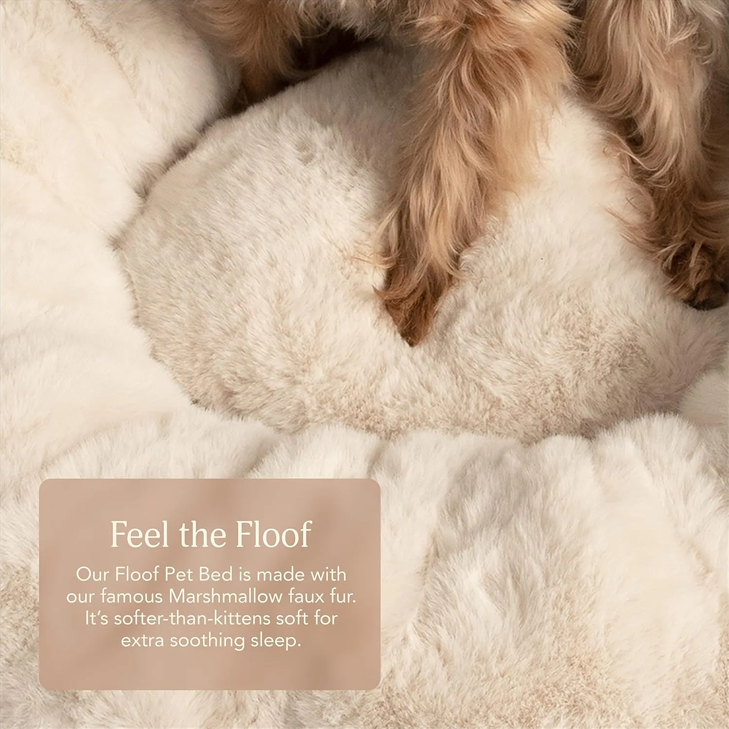 UnHide Floof Pet Bed - Medium (28" x 10") - Extra Soft Dog Bed - Removable Faux Fur Cover - Machine Washable - Helps Ease Pet Anxiety & Provides The Perfect Sleep - Charcoal Charlie