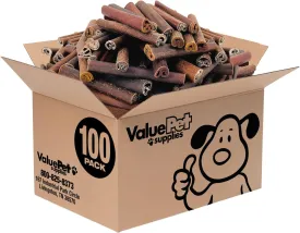 ValueBull USA Collagen Sticks for Dogs, 6 Inch Jumbo Chews, Natural Long-Lasting Dog Treats, 100 Count Bulk Pack - Supports Joints, Skin & Coat with Chondroitin & Glucosamine