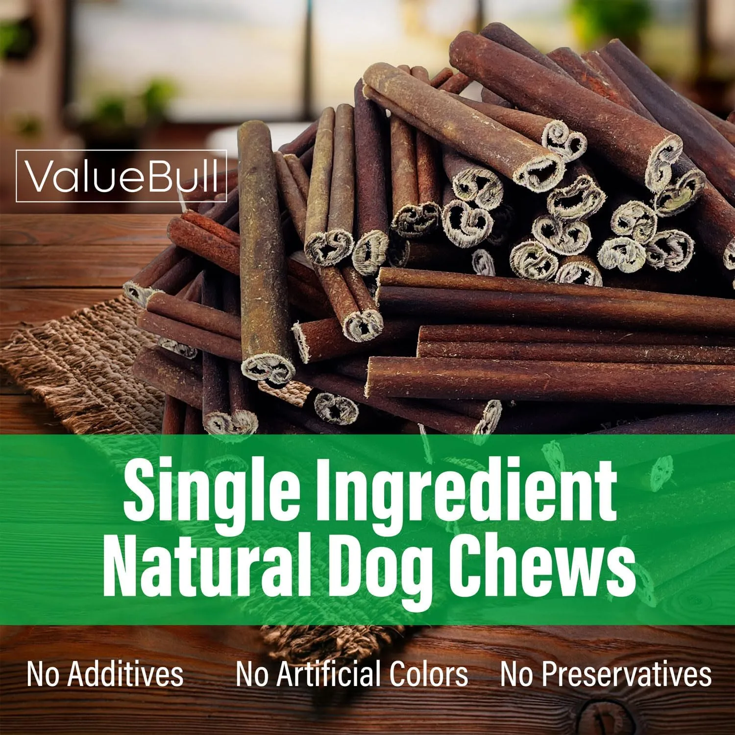 ValueBull USA Collagen Sticks for Dogs, 6 Inch Jumbo Chews, Natural Long-Lasting Dog Treats, 100 Count Bulk Pack - Supports Joints, Skin & Coat with Chondroitin & Glucosamine