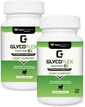 VETRISCIENCE Glyco Flex 2 Hip and Joint Supplement for Dogs, Chewable Tablets (2 pack)