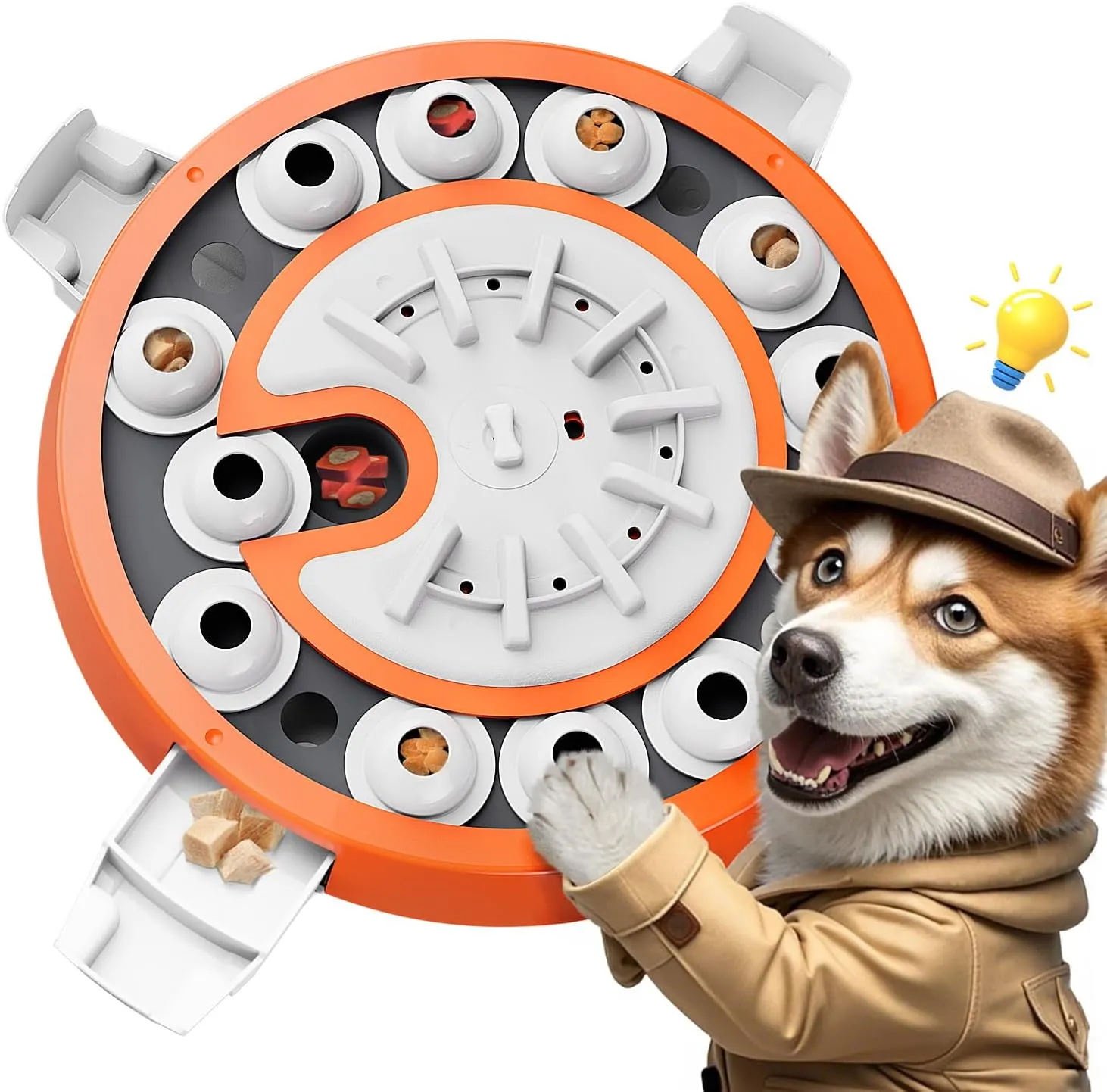 virtulance Dog Puzzle Toy, Level 3 in 1 Brain Mental Stimulation Dog Puzzles for Smart Dogs, Interactive Treat Dispenser Cognitive Enrichment Toys Puppy Puzzle Game for Mind Boredom