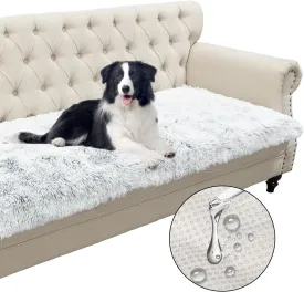 Waterproof Dog Bed Cover, Soft Plush Pet Blanket with Anti-Slip Back for Bed Couch Sofa, Furniture Protector for Small, Medium and Large Dogs and Cats (Magic Gray, 30"x90")