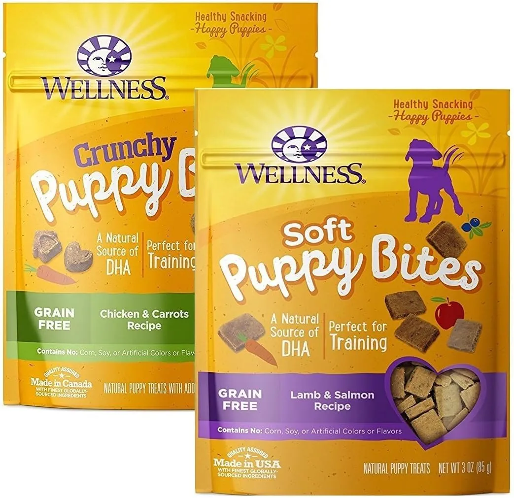 Wellness Puppy Bites Natural Grain Free Puppy Training Treats  (Variety)