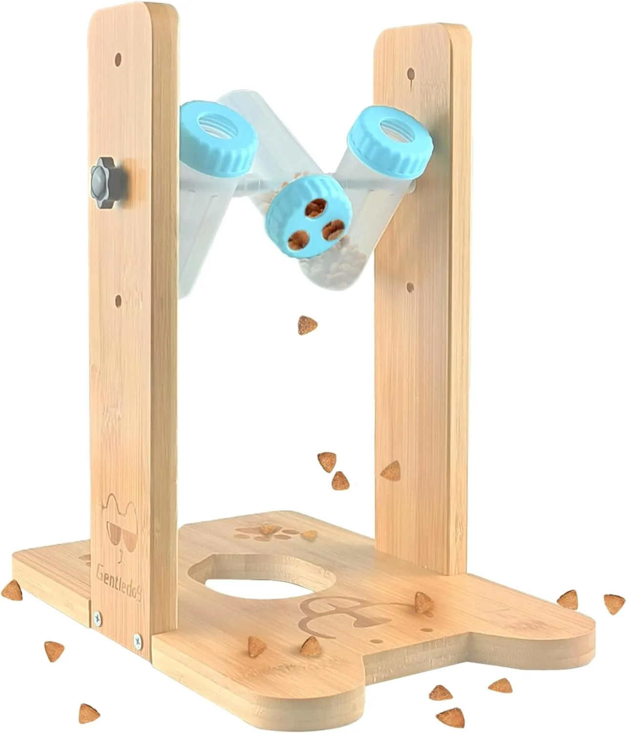 Wooden Puzzle Slow Feeder - Interactive Toy for Boredom, Food Treat Feeding and Enrichment for Smart Dogs