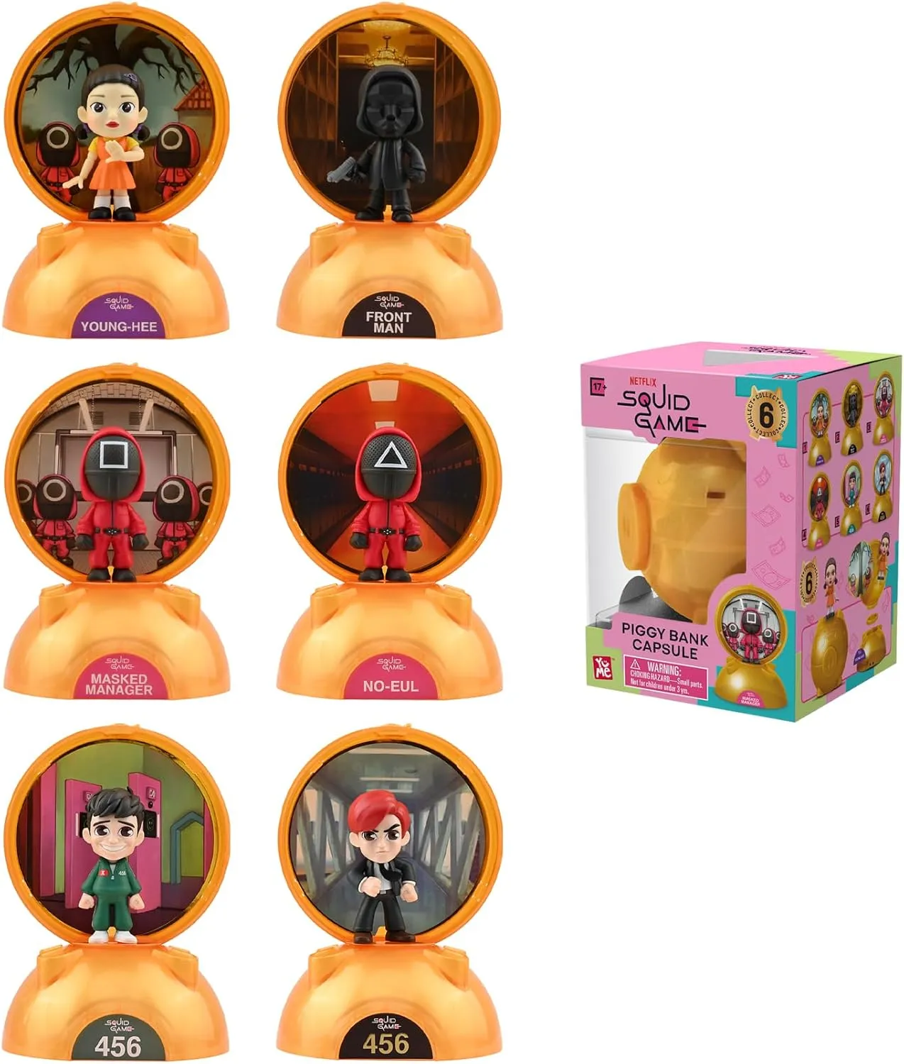 YuMe Squid Game Blind Box Capsule: Collectible Mystery Figurines, Official Netflix Merchandise, Surprise Toy Set for Fans  Ideal Holiday & Birthday Gift (6)