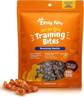 Zesty Paws Training Treats for Dogs & Puppies - Healthy Dog Treats for Hip, Joint & Muscle Health - Puppy Training Treats - for All Breeds and Ages - Dog Treats for Training - Bacon Flavor - 12oz